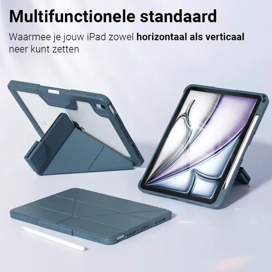MobiQ Rugged Origami Bookcase 46-01671 - iPad Pro 13" - Donkergroen