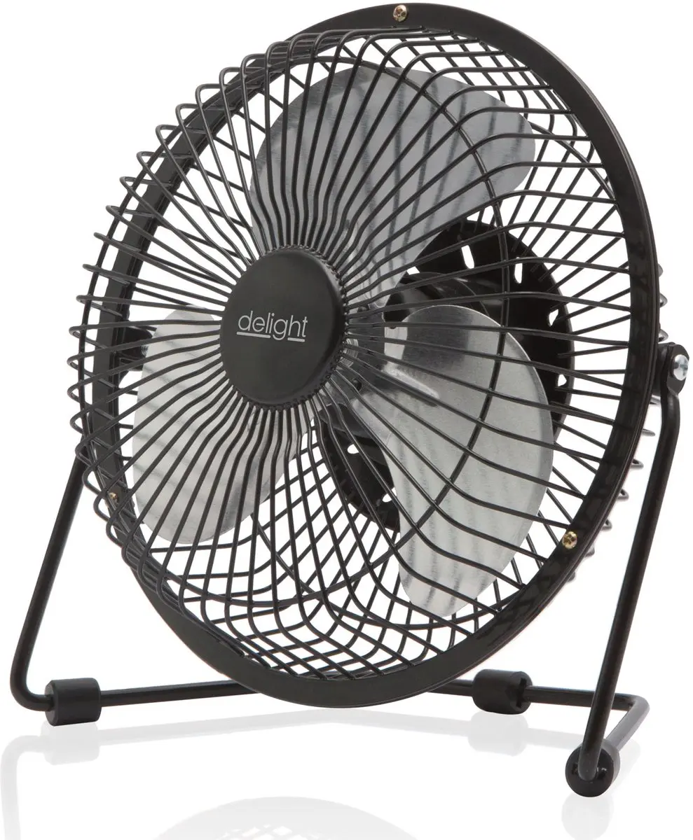 Delight USB Mini Ventilator 51110 - 18cm Zwart