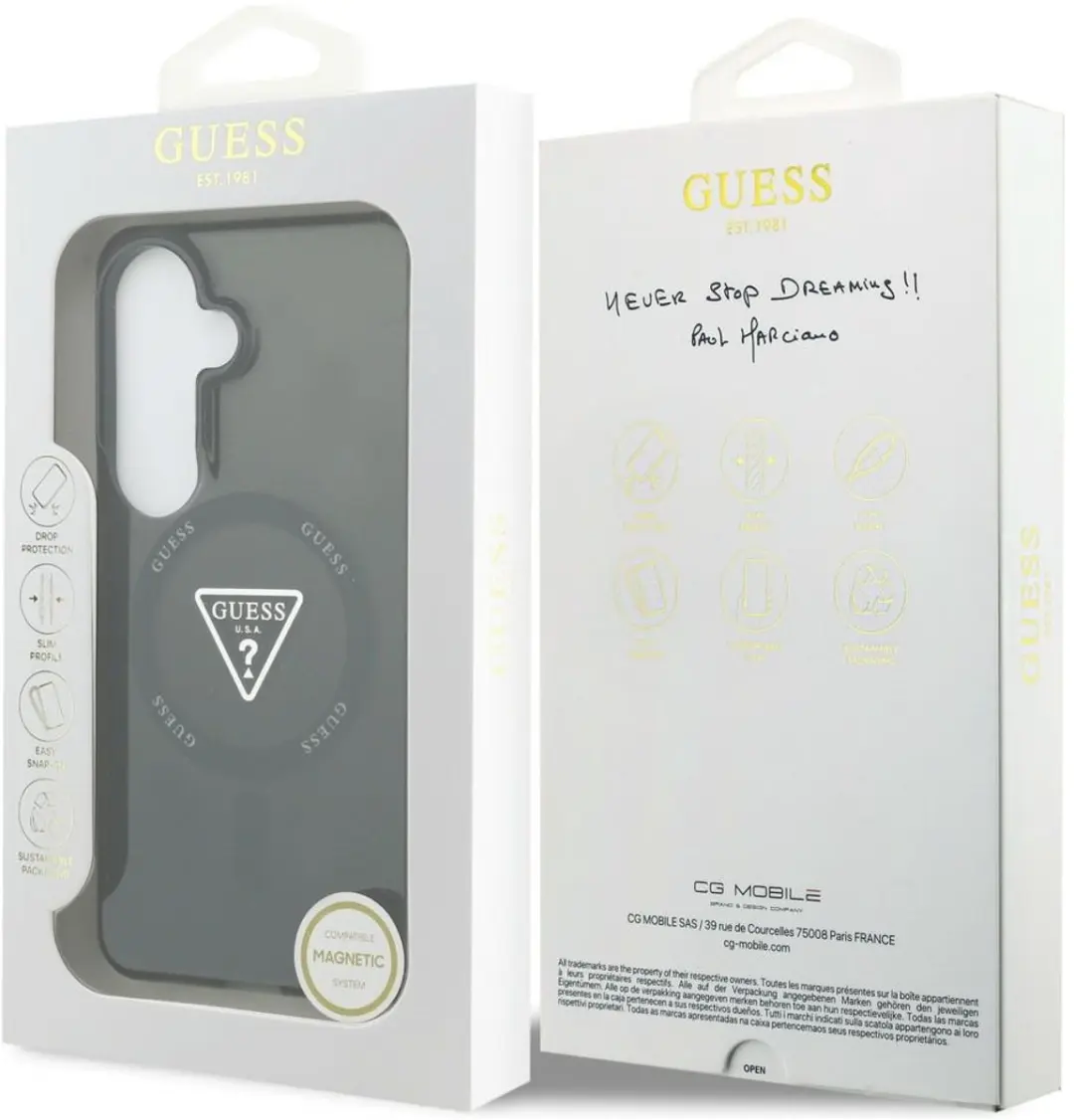 GUESS IML Gradient Triangle MagSafe Hoesje - Samsung Galaxy S26 - Transparent