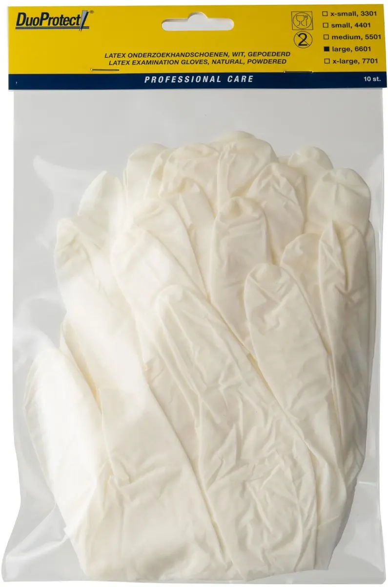 Duoprotect Handschoenen Latex L - 10 Stuks