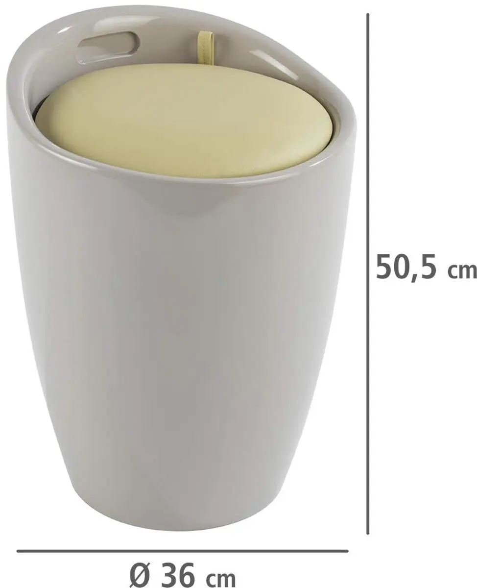 Wenko Zitje met uitneembare waszak 20L - Taupe