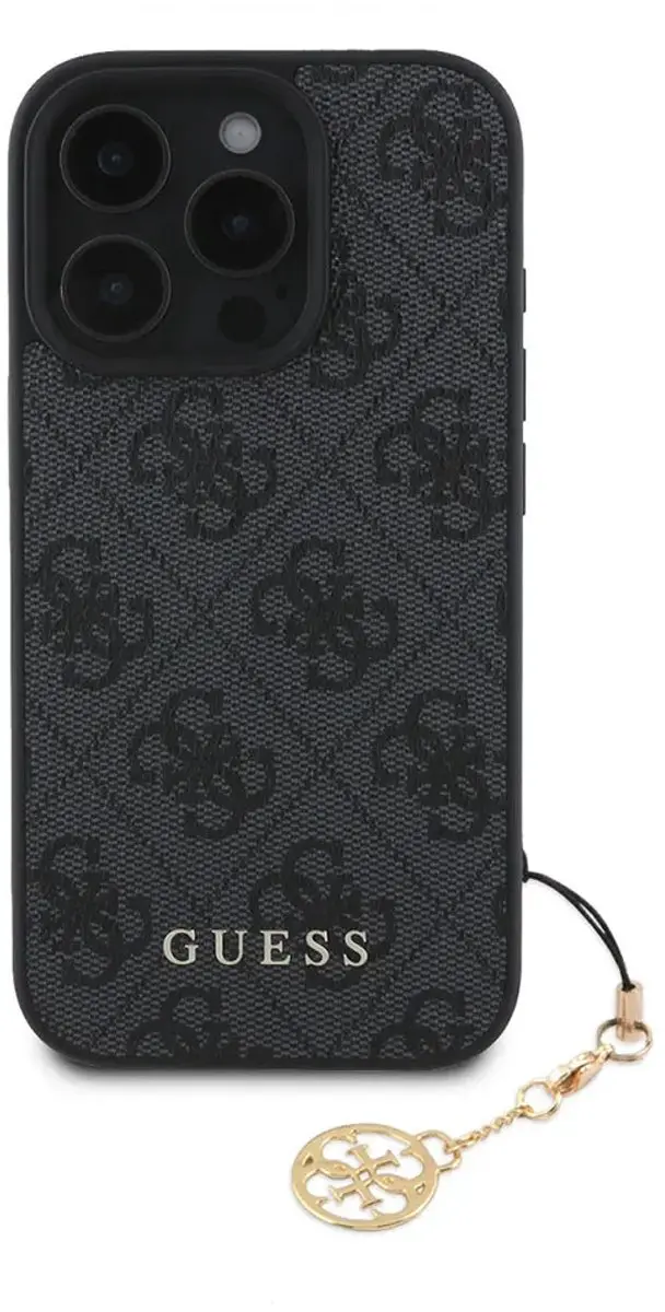 GUESS Hoesje iPhone 16 Pro Max GUHCP16XGF4GCK - Grijs