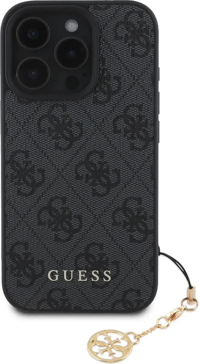 GUESS Hoesje iPhone 16 Pro Max GUHCP16XGF4GCK - Grijs