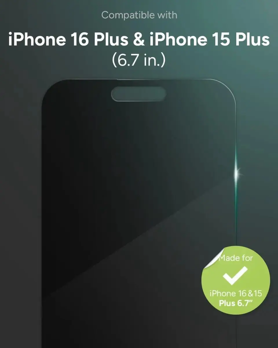 ZAGG InvisibleShield Glass Elite Privacy 360° iPhone 16/15 Plus