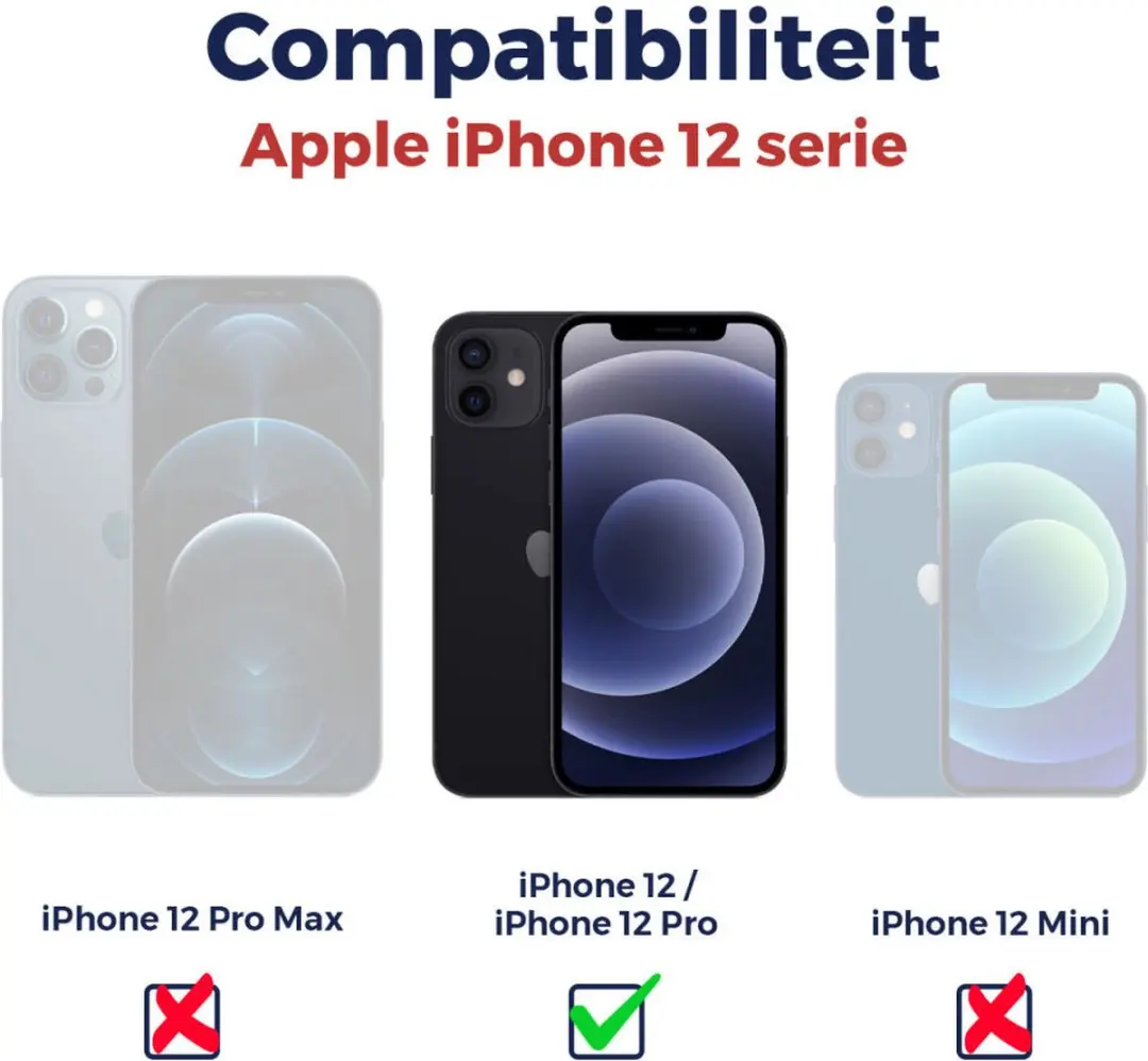 Selected SBG Outdoor iPhone 12 Hoesje Waterdicht - IP68 - Transparant/Zwart