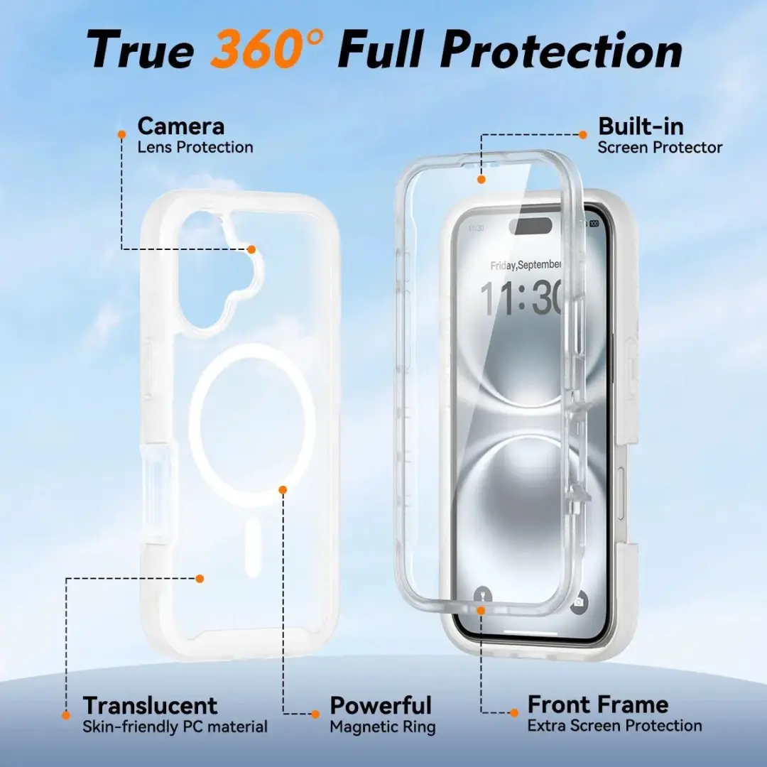 Selected by GSMpunt.nl iPhone 16 Hoesje Full Protect - Matte Transparant - afbeelding 6 van 6
