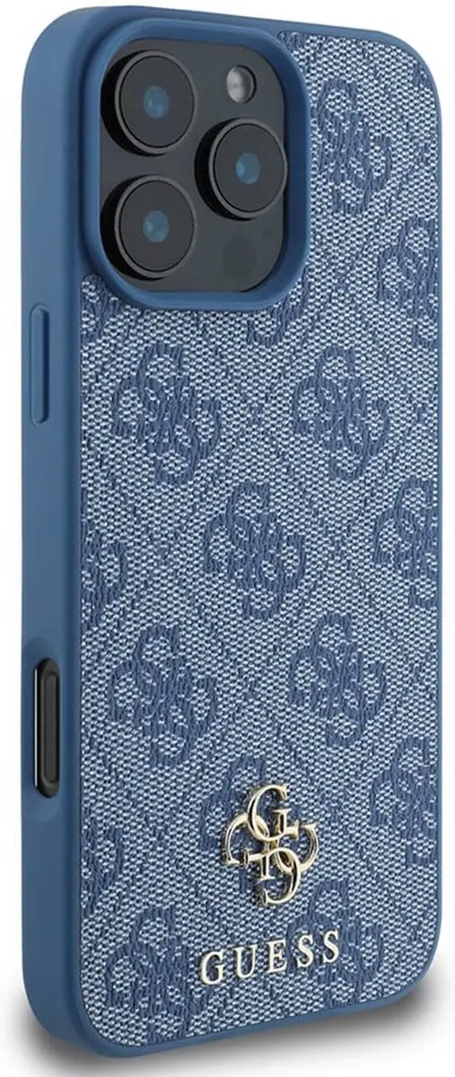 Guess GUHMP16XP4SM4MB Backcover - iPhone 16 Pro Max - Blauw