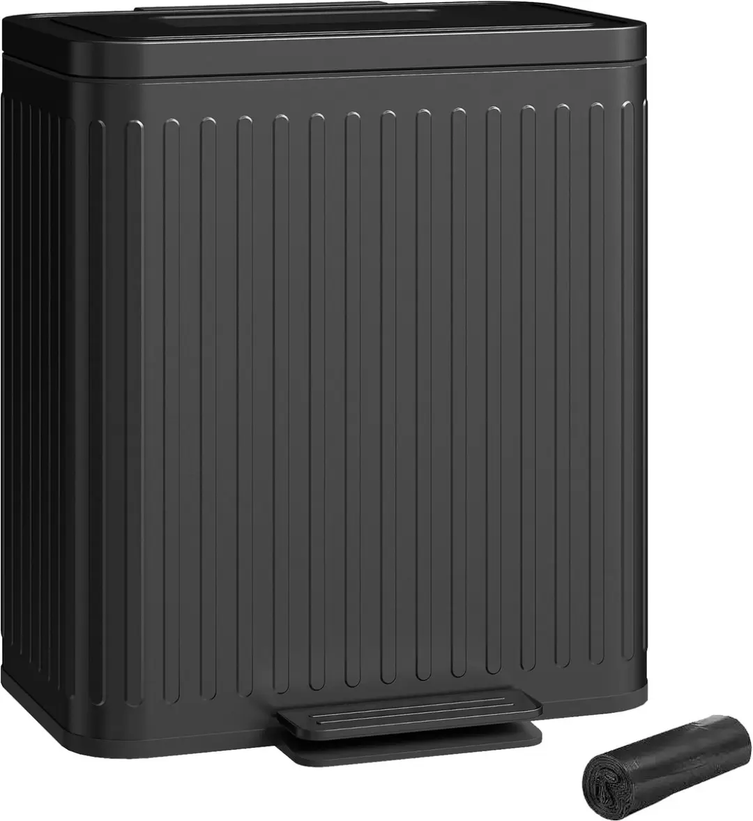 Homcom Metaal Kunststof Prullenbak 45L