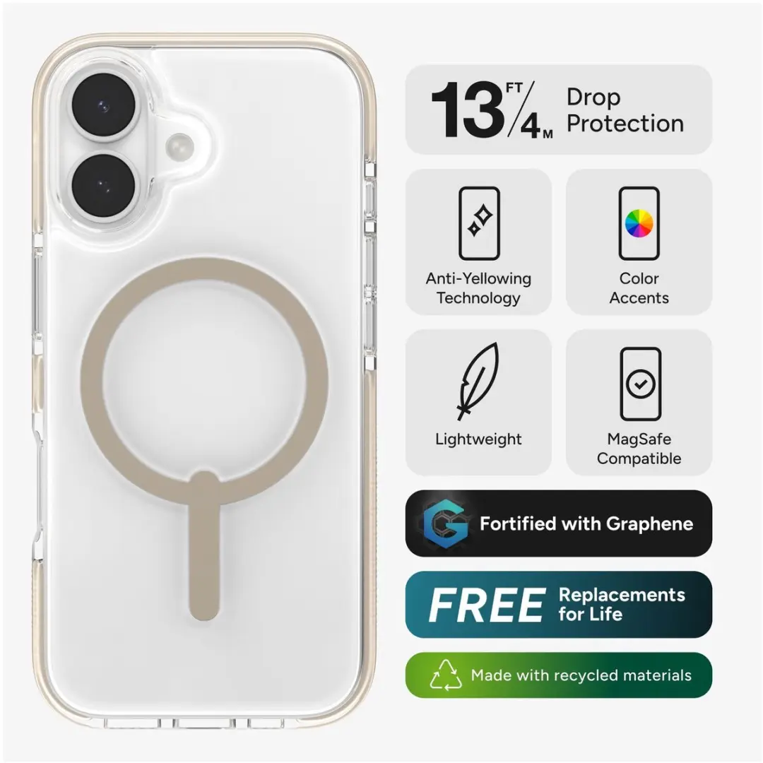 ZAGG Santa Cruz Hoesje iPhone 17 - Titanium - MagSafe - afbeelding 6 van 6