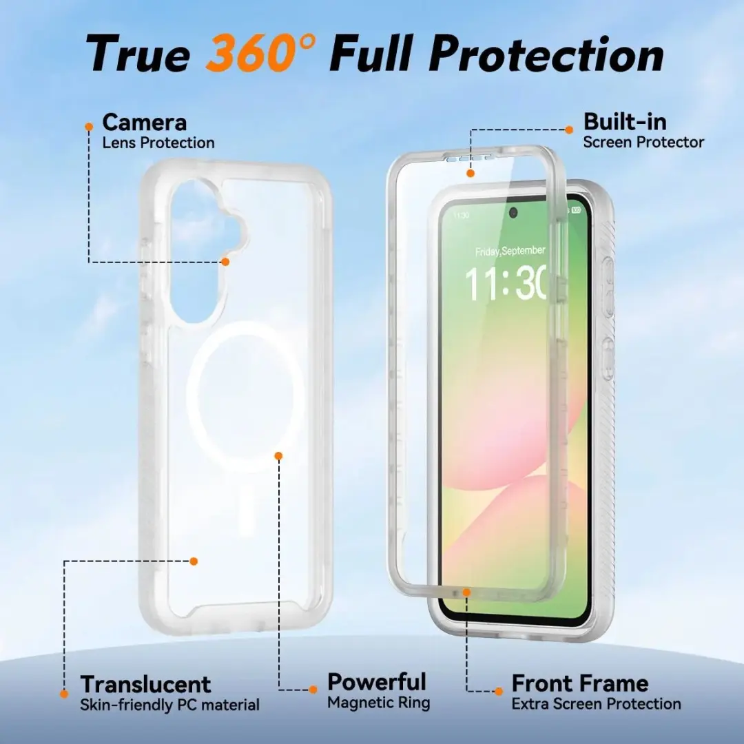 Selected Hoesje Samsung Galaxy A57 - MagSafe/Qi2 - Matte Transparant