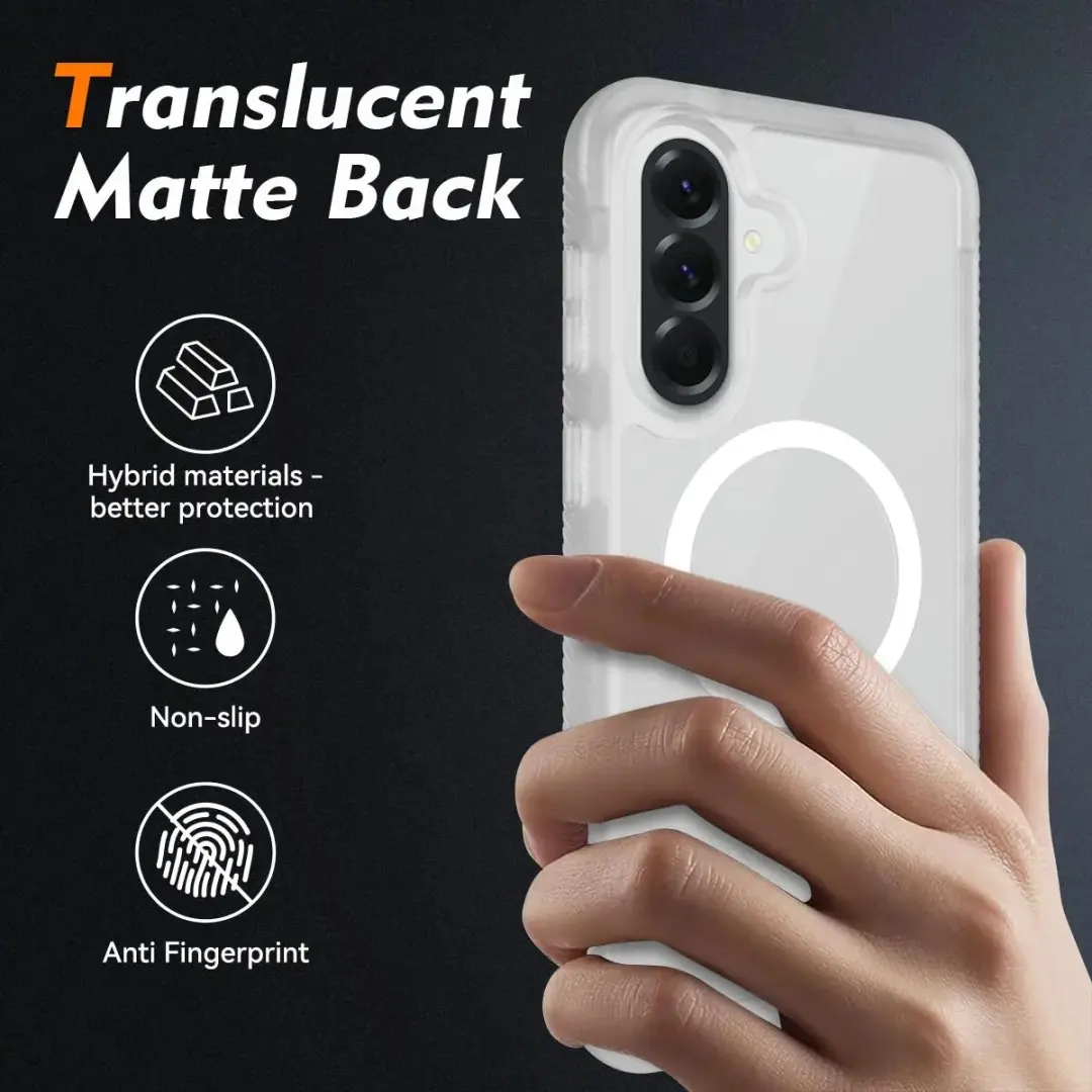 Selected Hoesje Samsung Galaxy A57 - MagSafe/Qi2 - Matte Transparant