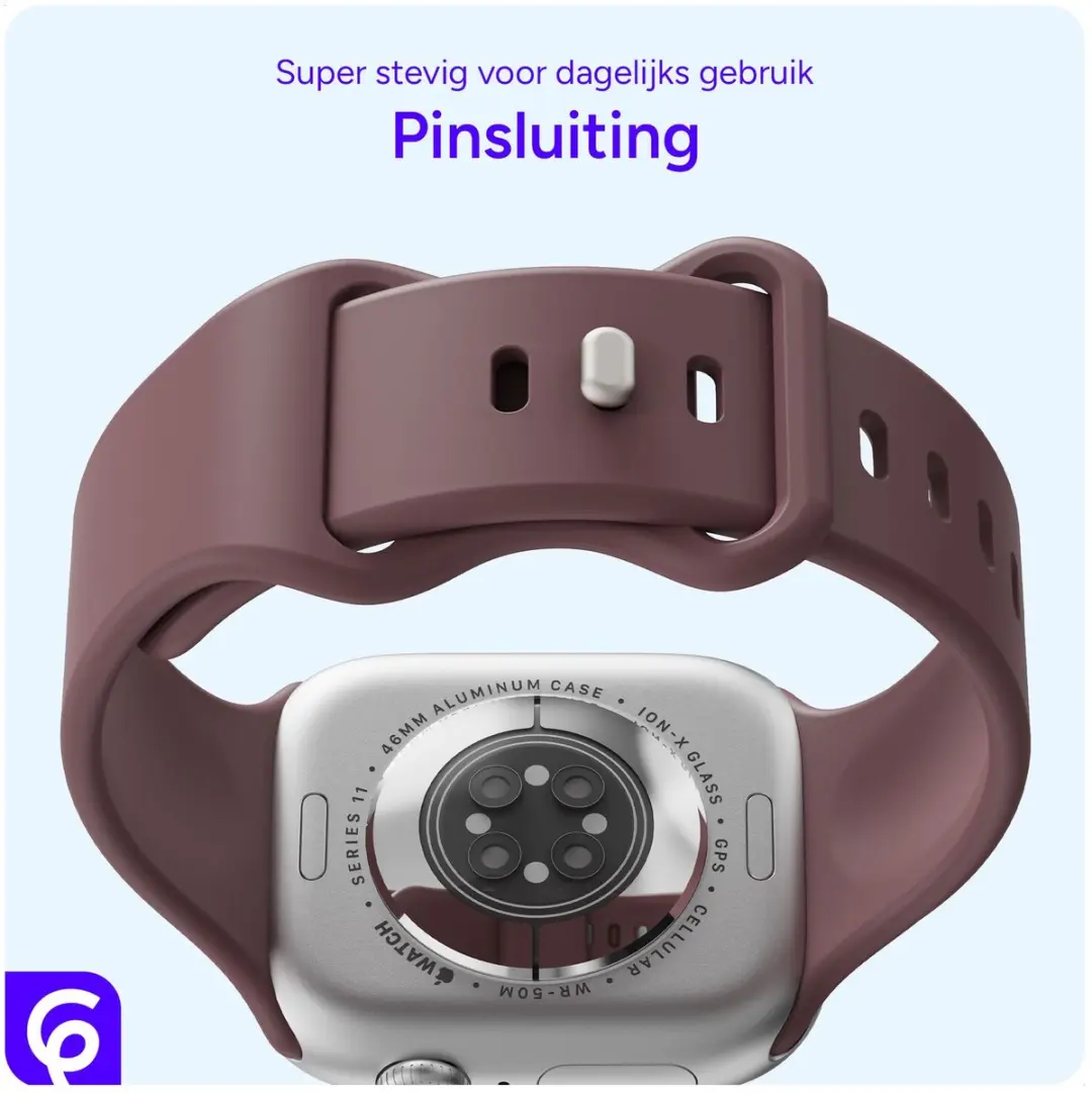 Selected SBG Siliconen Bandje Apple Watch 38-42mm - Smoky Purple - afbeelding 6 van 6