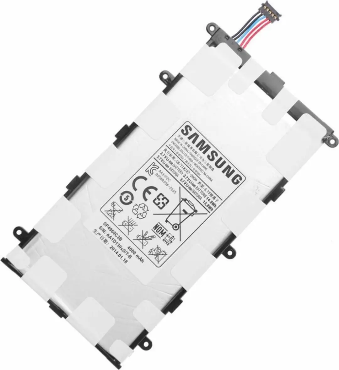Samsung Galaxy Tab 2 Originele Batterij SP4960C3B