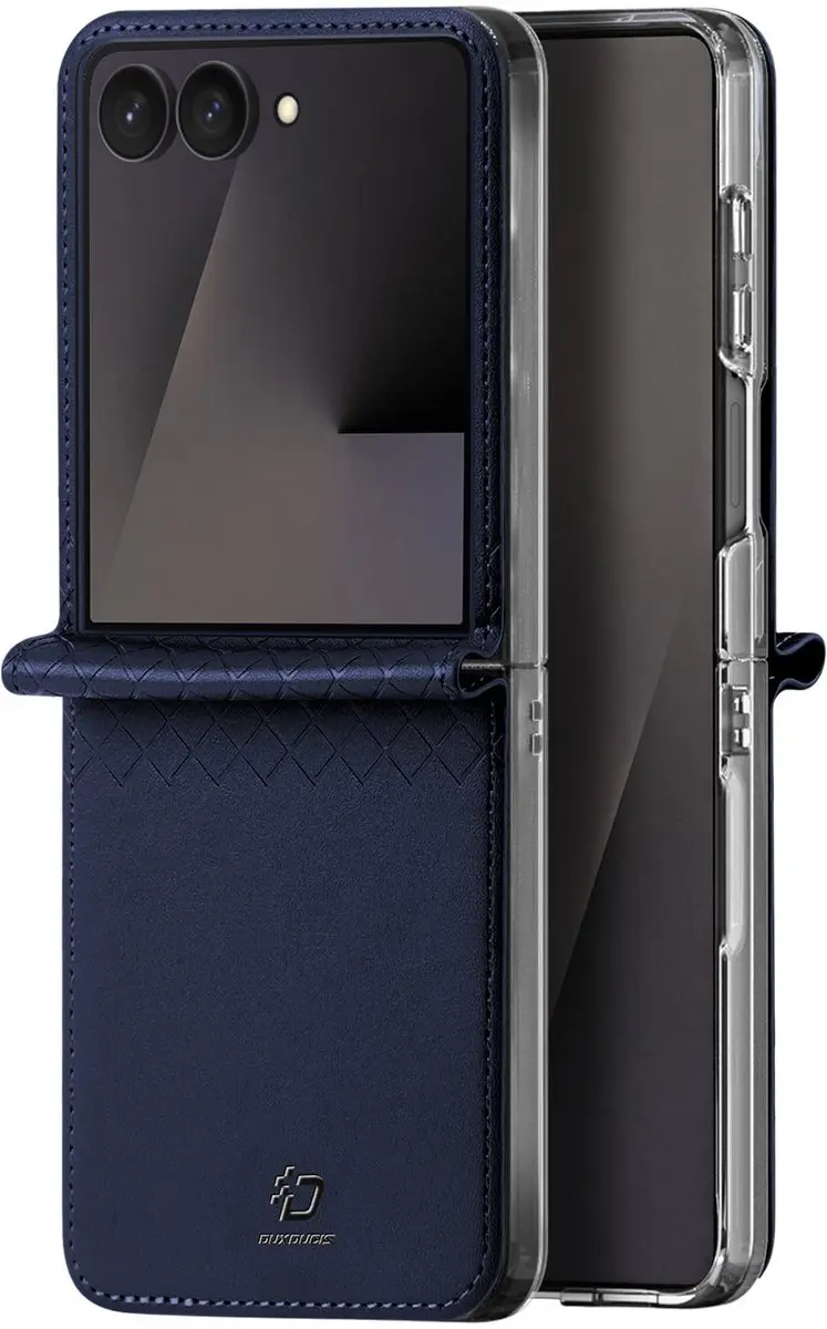 Dux Ducis Leren Hoes Samsung Galaxy Z Flip8 - Donkerblauw