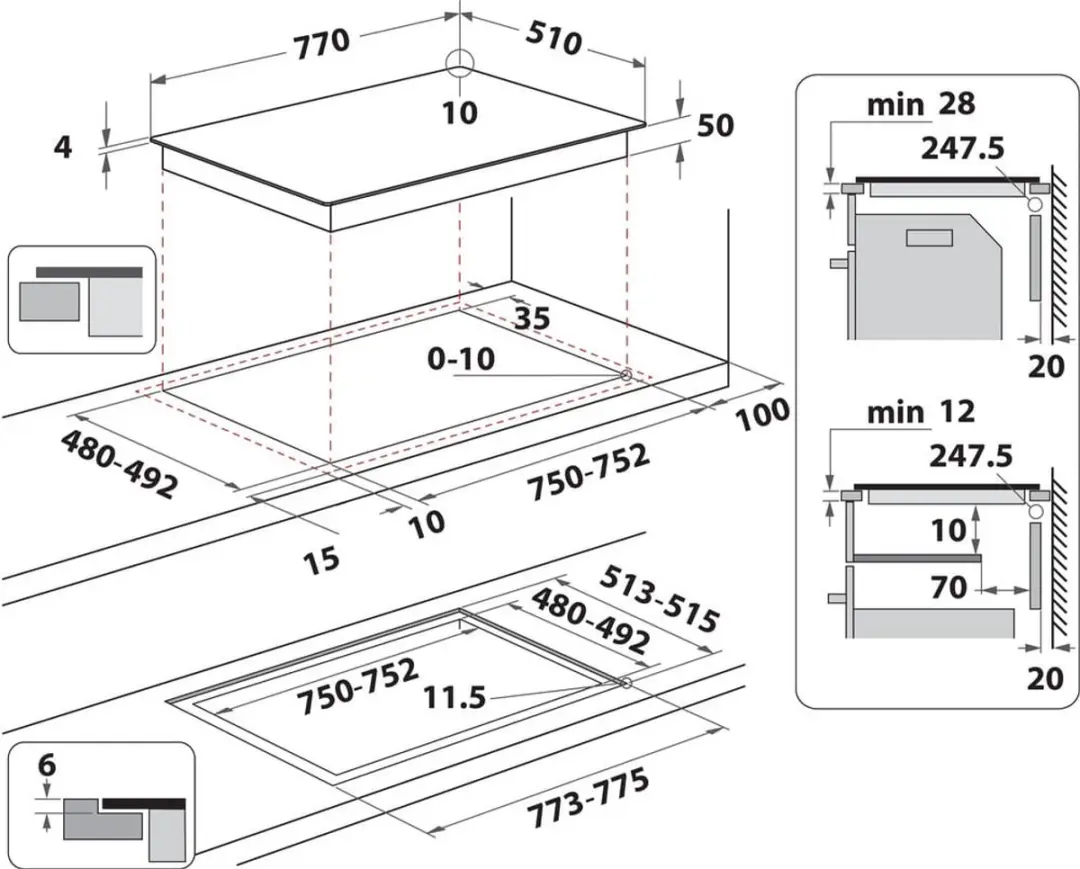 Whirlpool CleanProtect WL S3777 NE Inductiekookplaat 4 Zones - Zwart