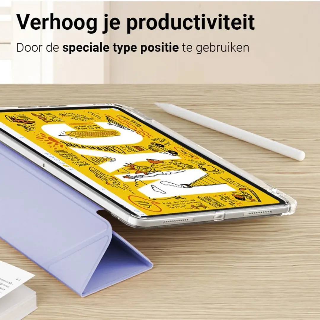 MobiQ Origami Hoes iPad Air 13 (2025) M3 - Lavender Grey