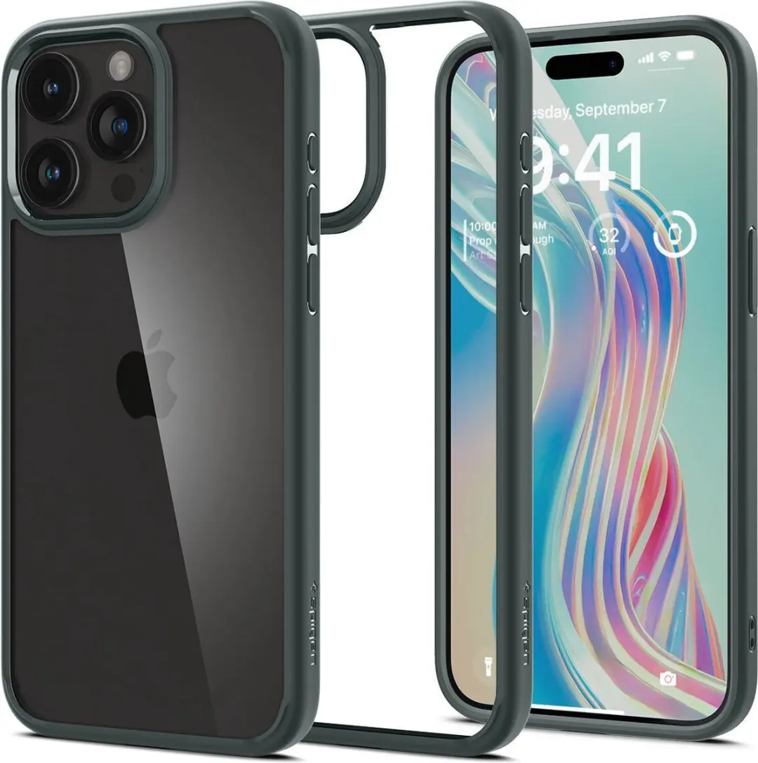 Spigen Ultra Hybrid ACS06574 iPhone 15 Pro Max Hoesje - Groen