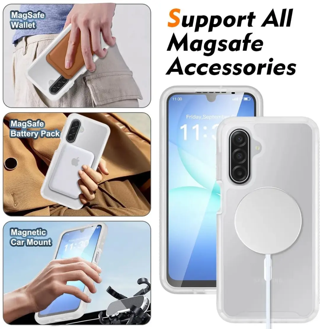 Samsung Galaxy A16/A26/A17 Hoesje Matte Transparant - MagSafe