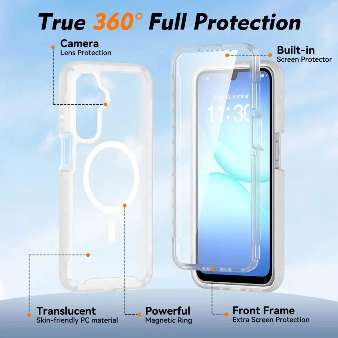 Samsung Galaxy A16/A26/A17 Hoesje Matte Transparant - MagSafe
