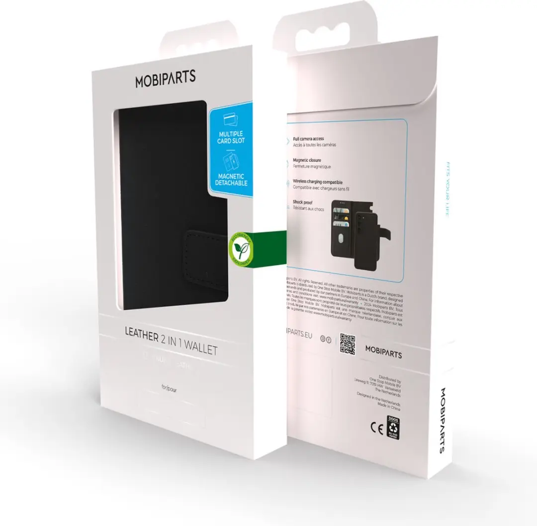 Mobiparts Leather 2-in-1 Wallet Case MP-5002065 - Samsung Galaxy S24 - Zwart