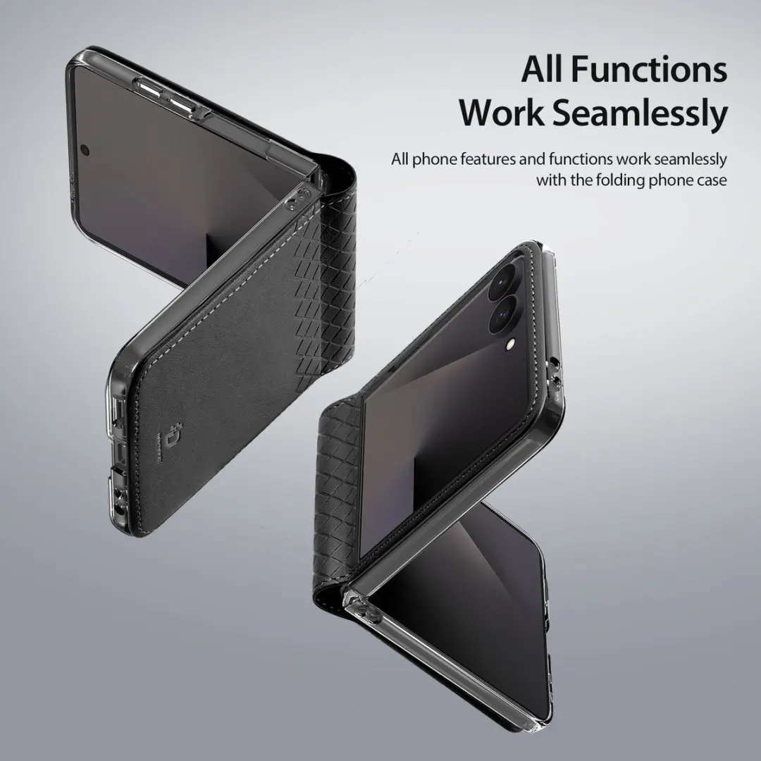 Dux Ducis Leren Hoes Samsung Galaxy Z Flip8 - Zwart