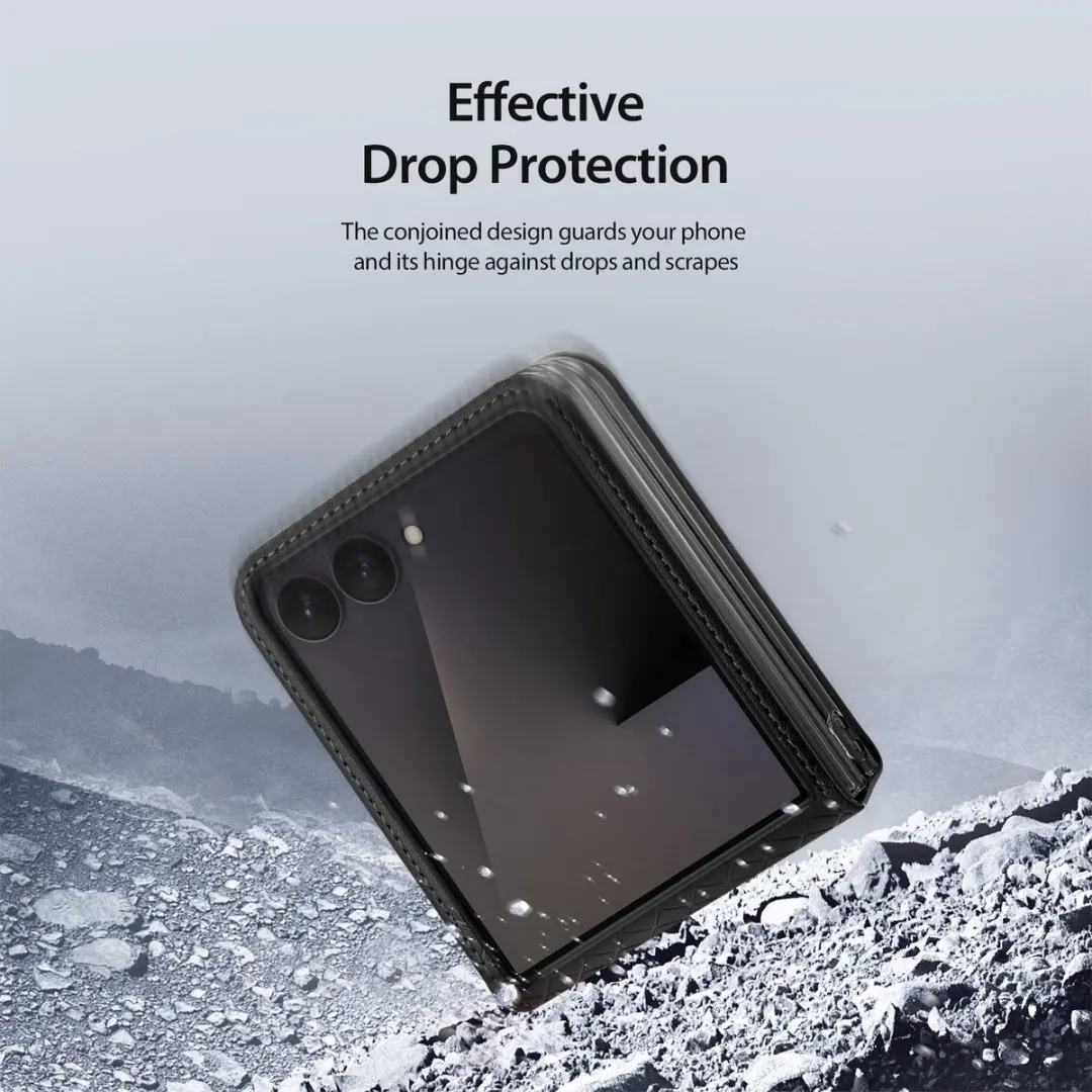Dux Ducis Leren Hoes Samsung Galaxy Z Flip8 - Zwart