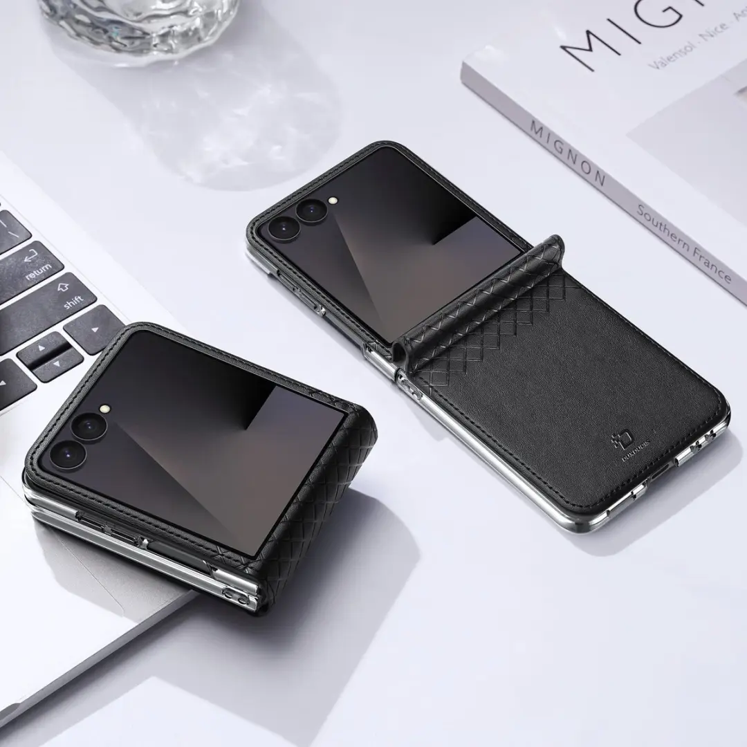 Dux Ducis Leren Hoes Samsung Galaxy Z Flip8 - Zwart