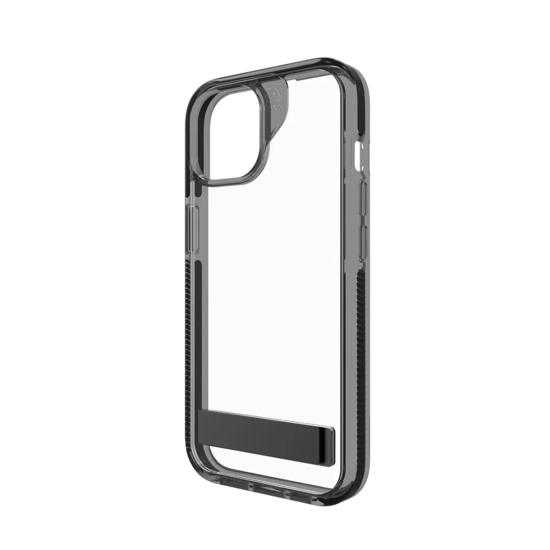 ZAGG Santa Cruz Hoesje iPhone 13/14/15/16/17 - Kickstand - Transparant Zwart - afbeelding 6 van 6
