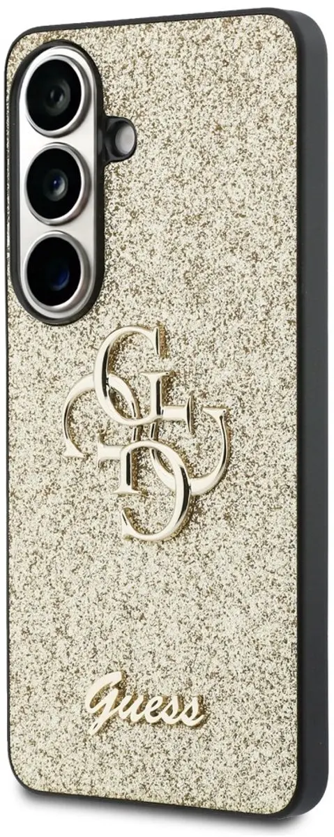 Guess Hoesje Galaxy S26 Glitter - 4G Metaal Logo - Transparent