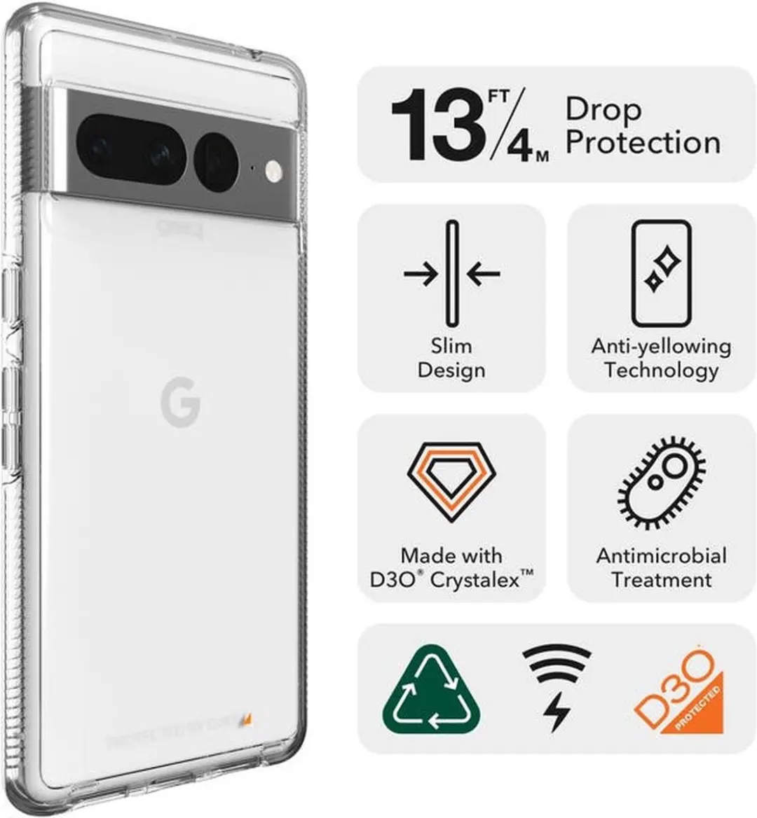 Gear4 Crystal Palace Hoesje - Google Pixel 7 Pro - Transparant