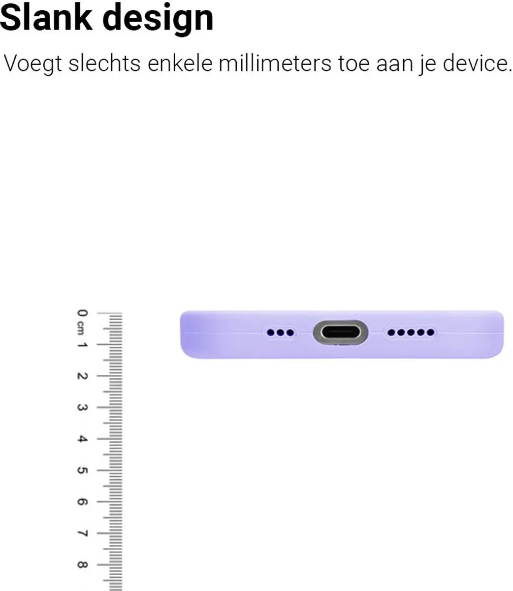 MobiQ Liquid Silicone Hoesje iPhone 16 - Paars - 46-00022