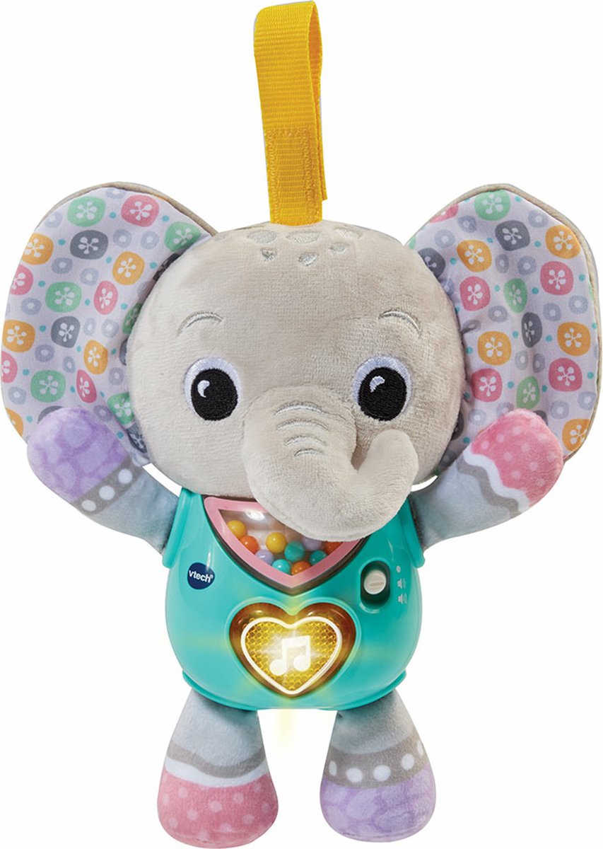 VTech muzikale knuffel olifant baby speelgoed met licht en geluid.