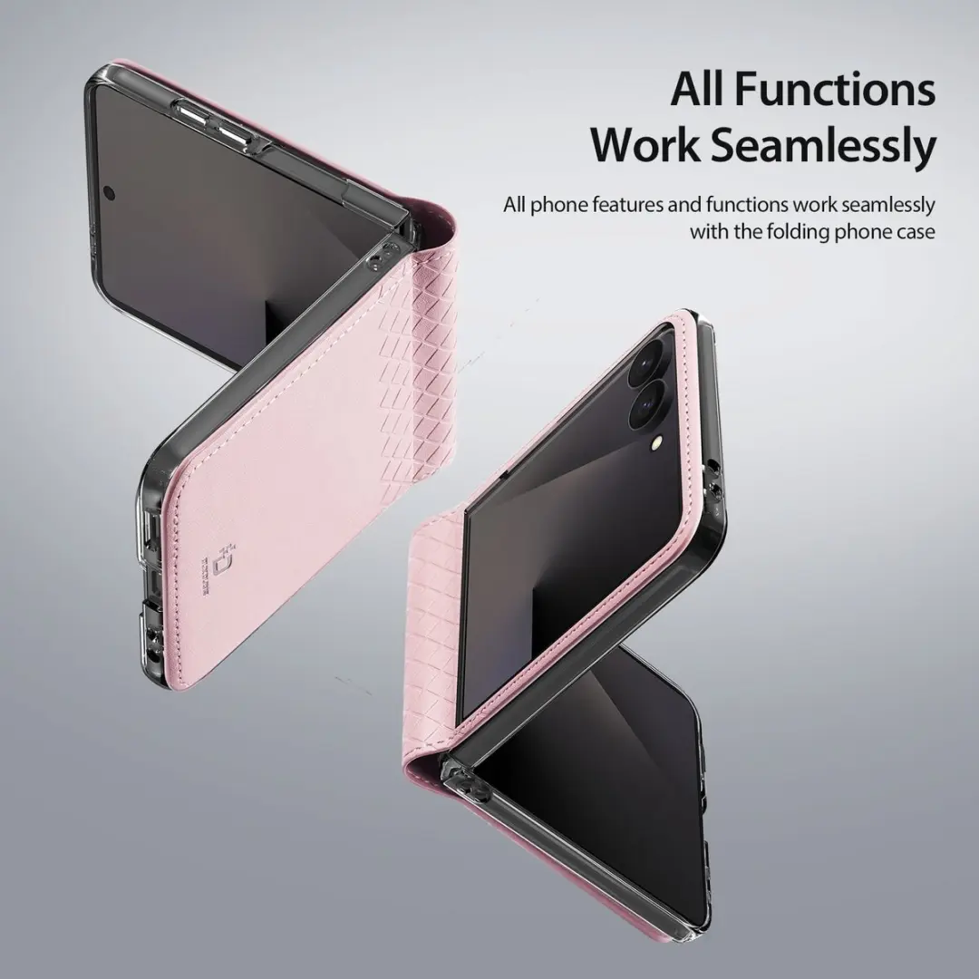Dux Ducis Leren Hoes Samsung Galaxy Z Flip8 - Lichtroze