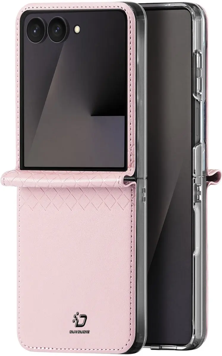 Dux Ducis Leren Hoes Samsung Galaxy Z Flip8 - Lichtroze