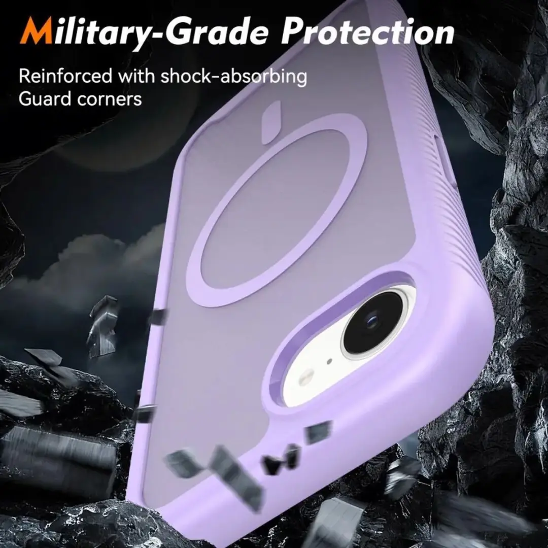 Selected by GSMpunt.nl iPhone 16e/17e Hoesje Matte Paars - MagSafe