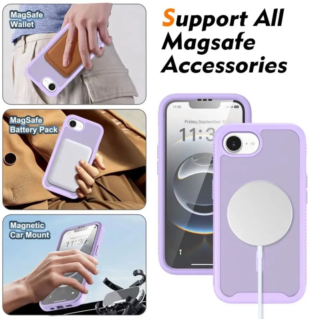 Selected by GSMpunt.nl iPhone 16e/17e Hoesje Matte Paars - MagSafe - afbeelding 6 van 6