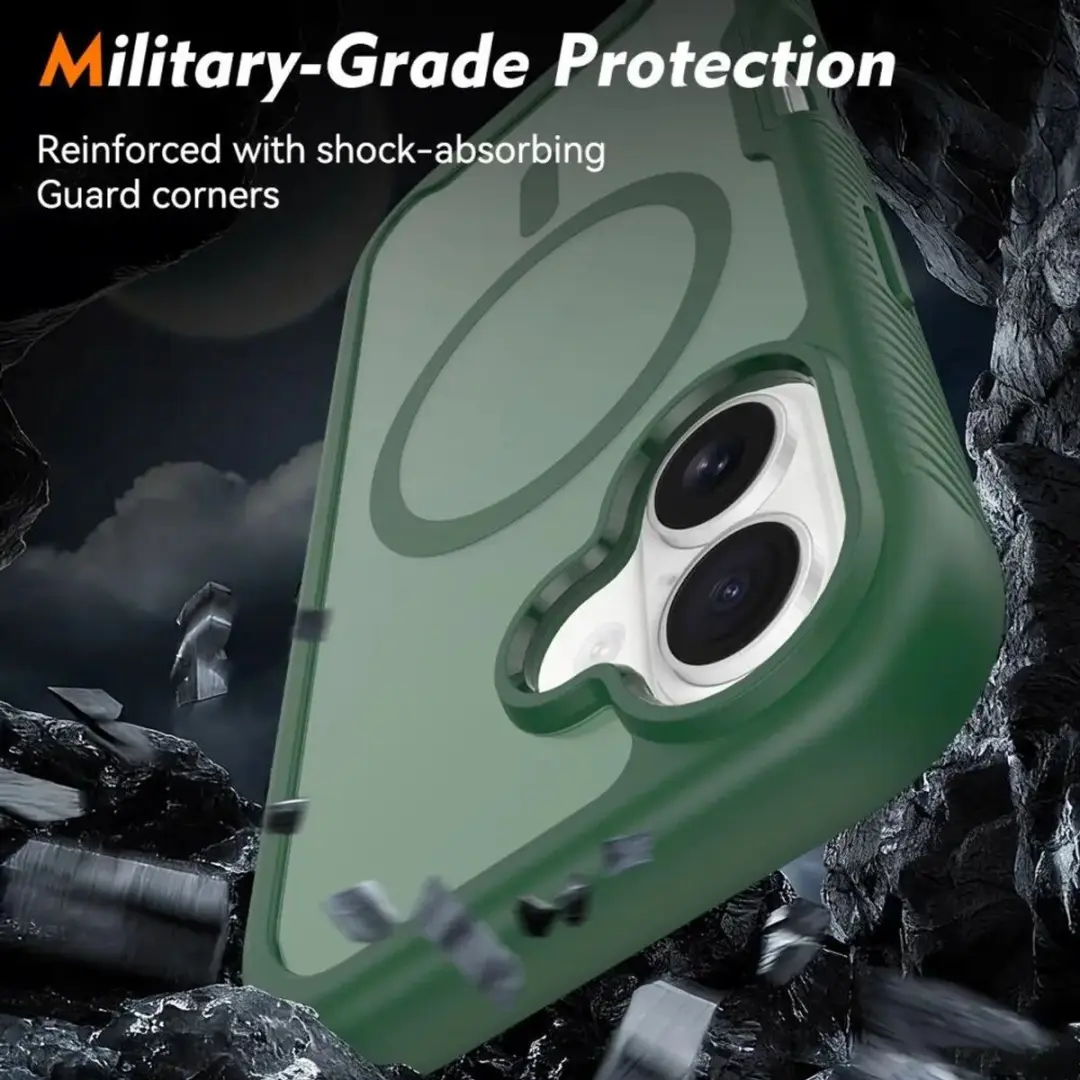 Selected by GSMpunt.nl iPhone 17 Hoesje Matte Groen - MagSafe