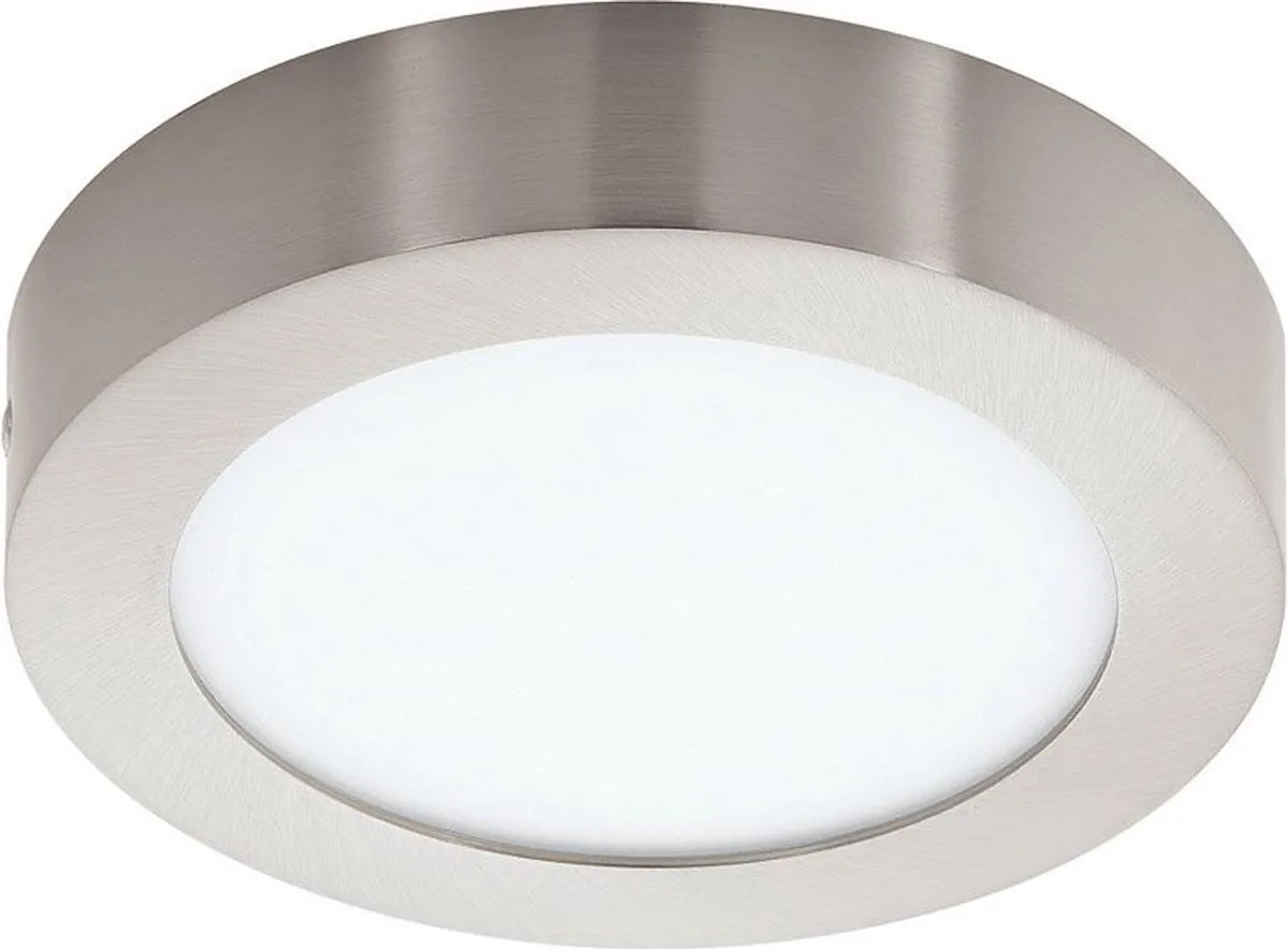 Eglo Fueva 1 LED Plafondlamp Ø170mm Nikkel - 3000K