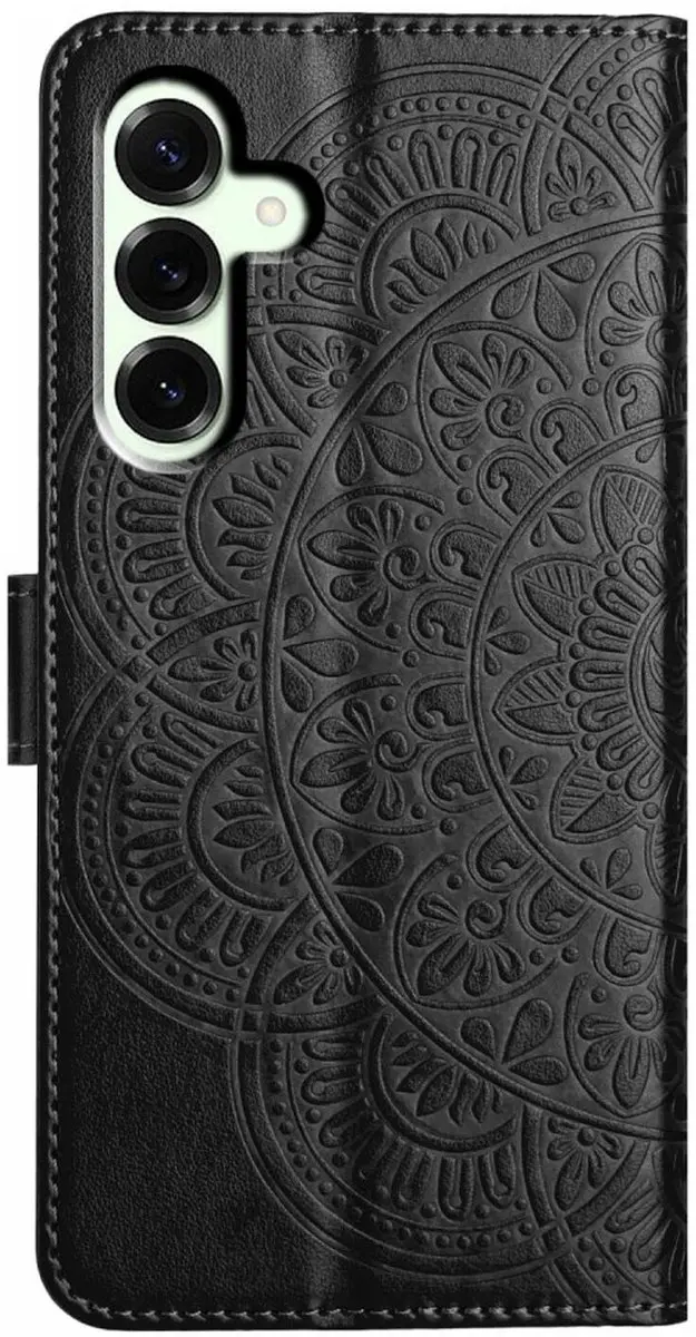 Selected Mandala Book Case Hoesje - Samsung Galaxy A17/A26 - 3 Pasjes - Zwart