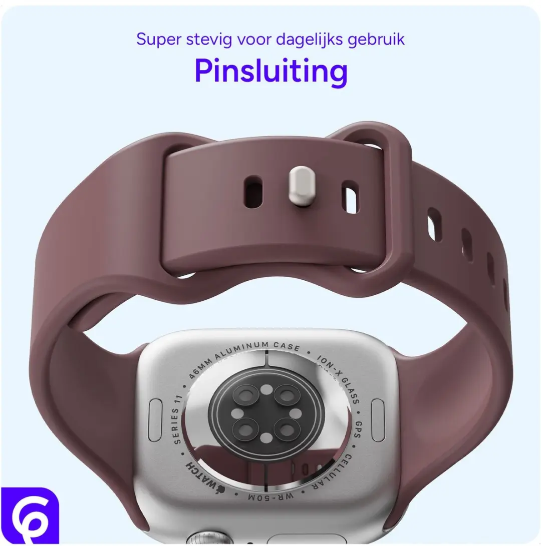 Selected SBG Siliconen Horlogeband Apple Watch 40mm - Smoky Purple