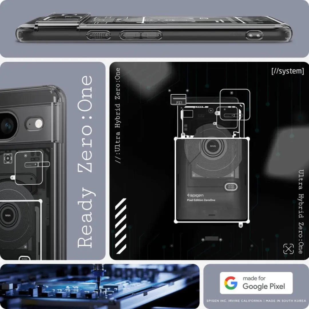 Spigen Ultra Hybrid ACS06279 Back Cover - Google Pixel 8 - Transparant