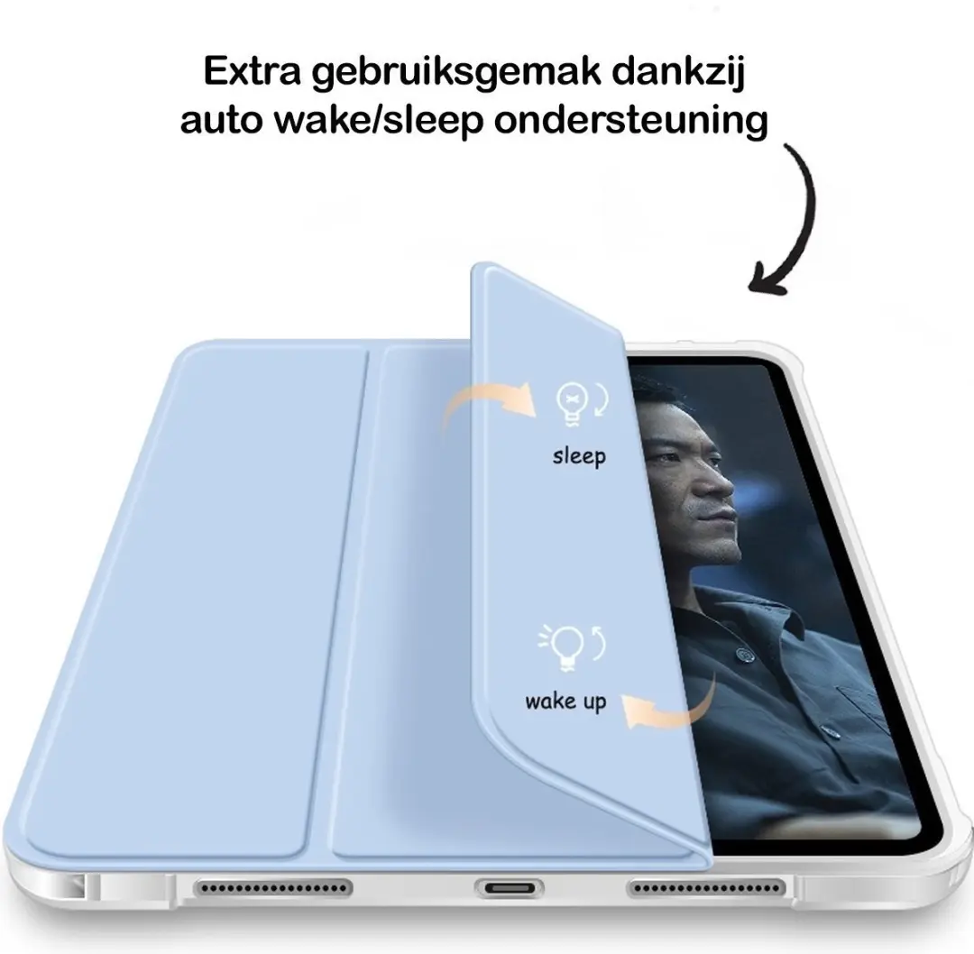 MobiQ Clear Back Folio Case 46-01760 - iPad Air 11 (2026) - Grijs