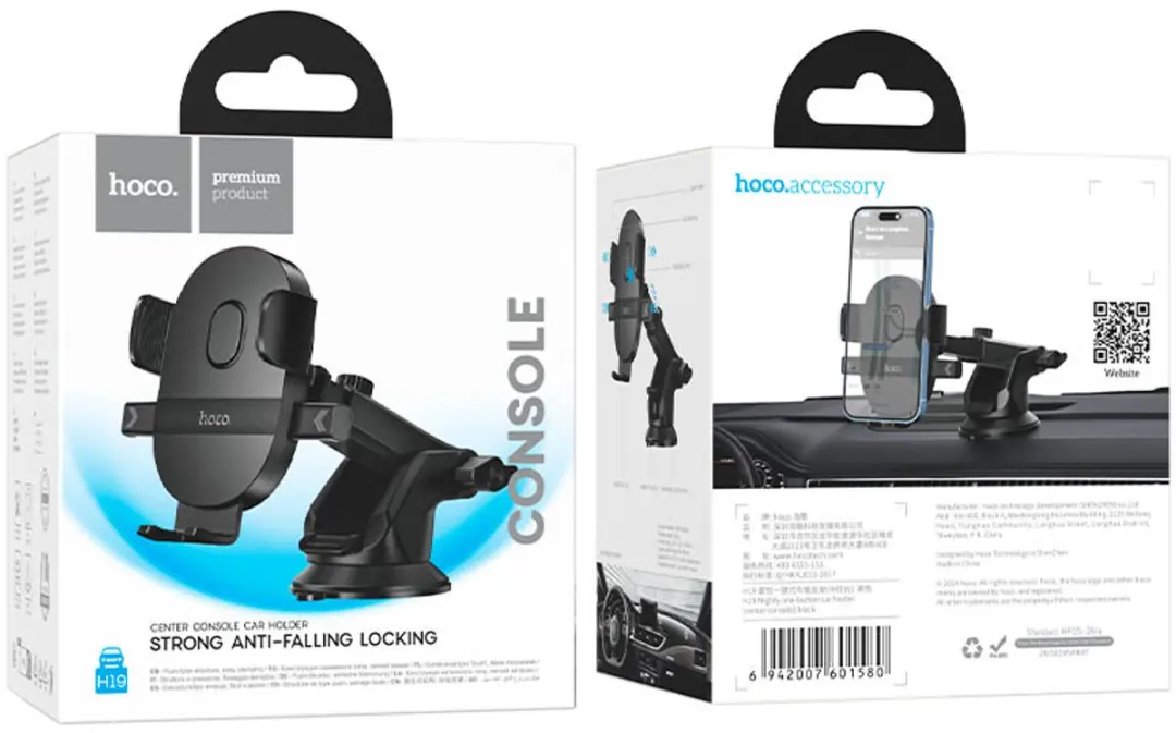 Hoco H19 Telefoonhouder Auto - Universeel 7 Inch - Zwart