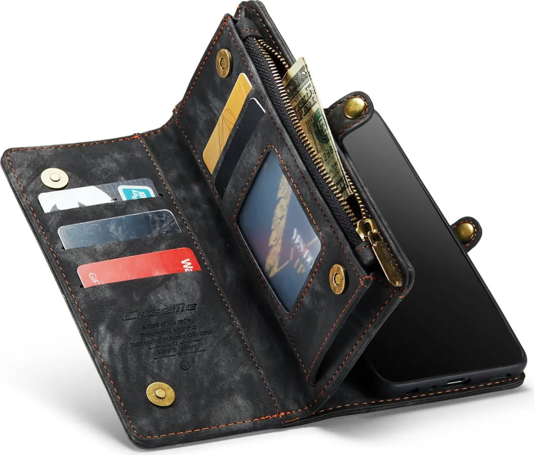 Caseme Telefoonhoesje Samsung Galaxy A55 Book Case - Zwart