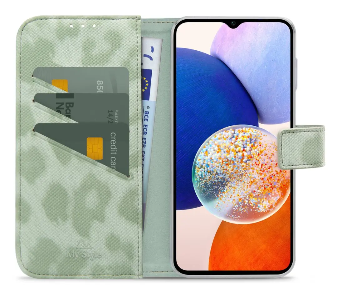 My Style MSFWLT1542 Telefoonhoesje Samsung Galaxy A14 - Groen - afbeelding 6 van 6