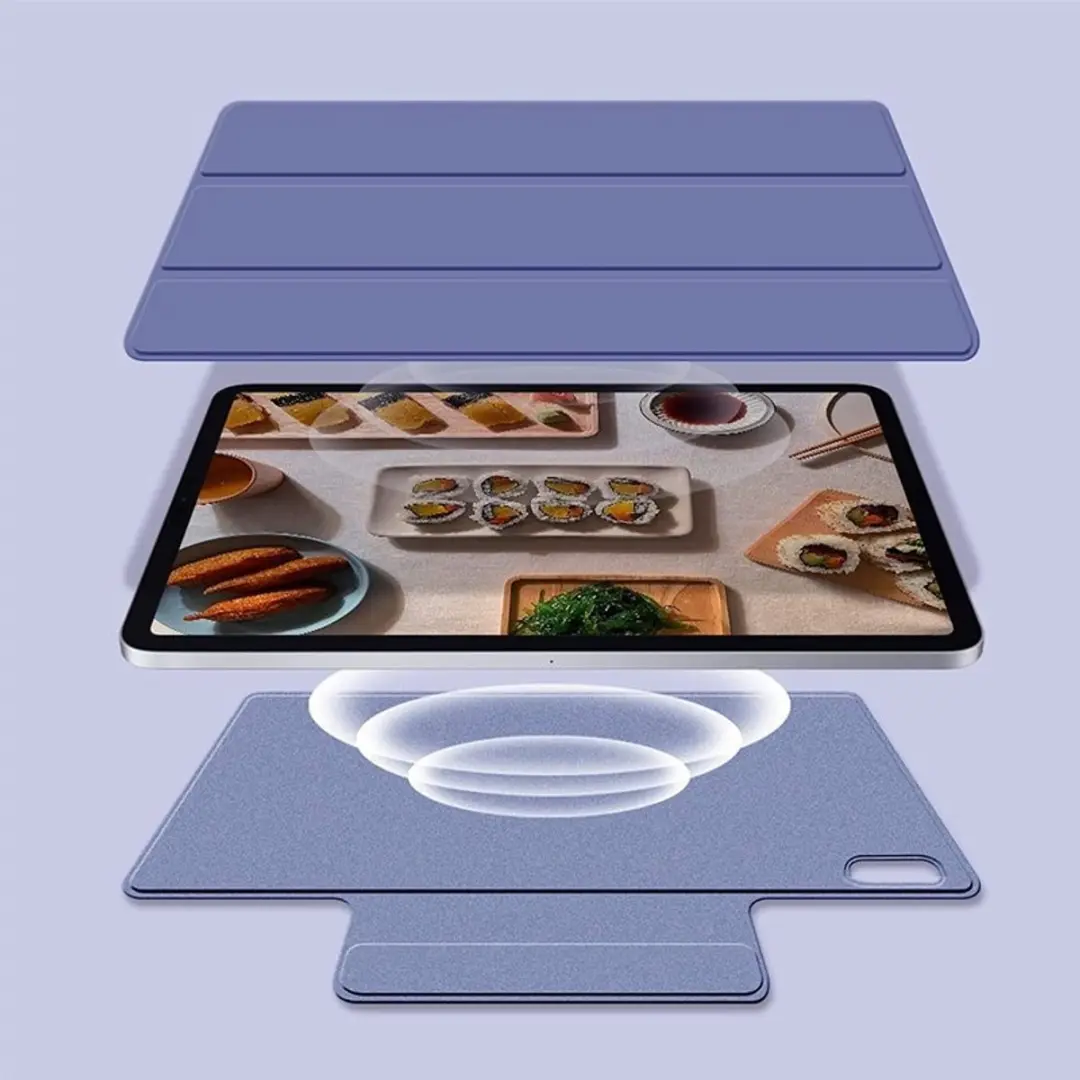 MobiQ Magnetische Folio Case iPad Air 11 (2026) M4 - Lavender Grey