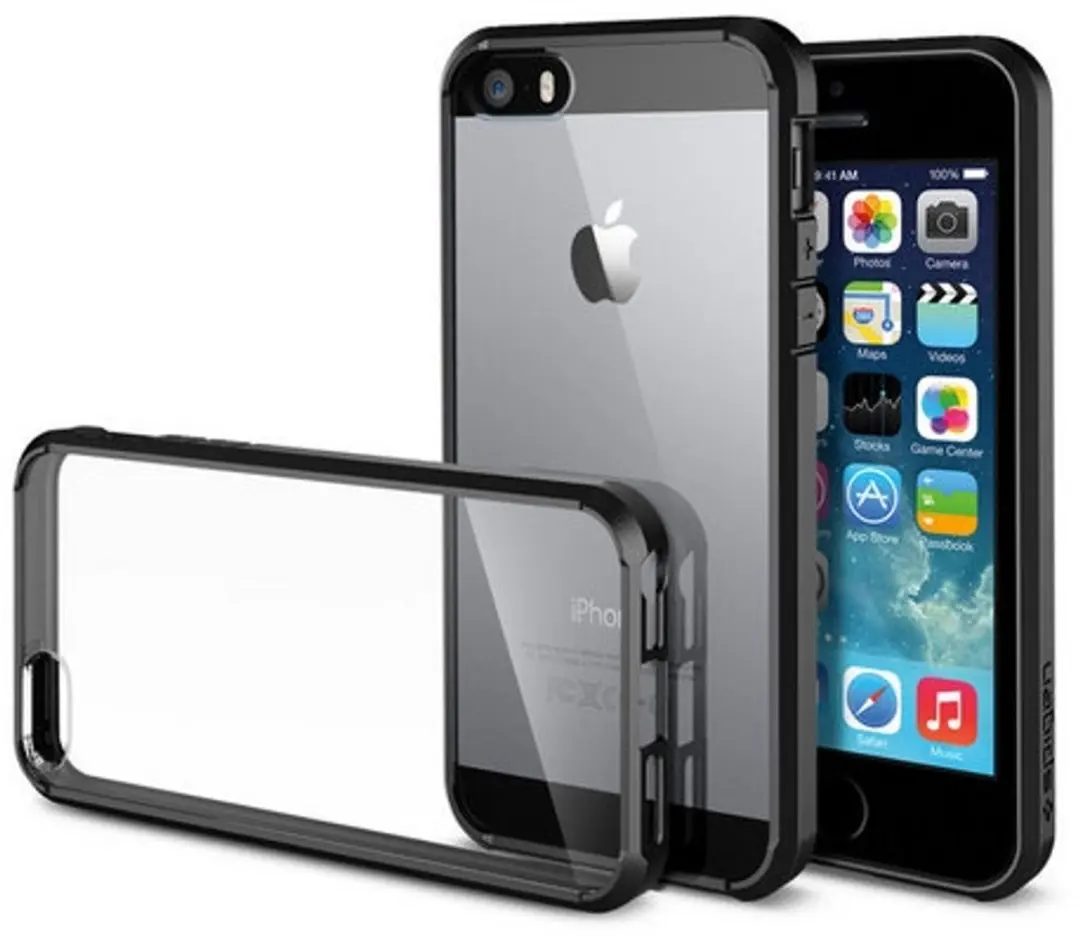 Spigen Ultra Hybrid iPhone 5/5s/SE Hoes - Zwart