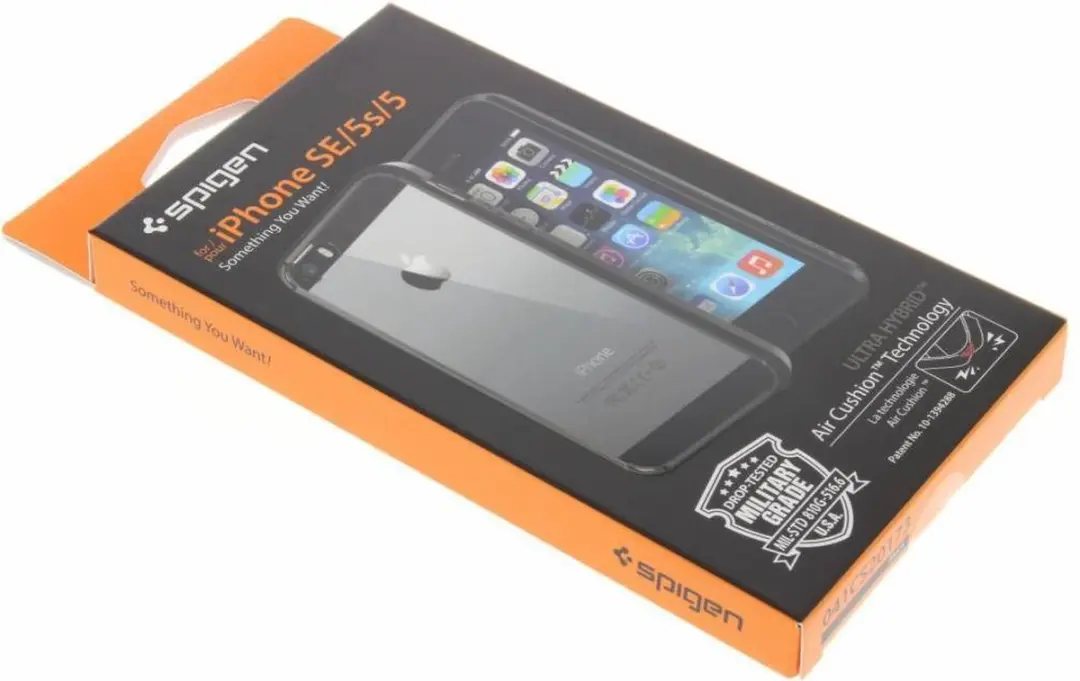 Spigen Ultra Hybrid iPhone 5/5s/SE Hoes - Zwart - afbeelding 6 van 6