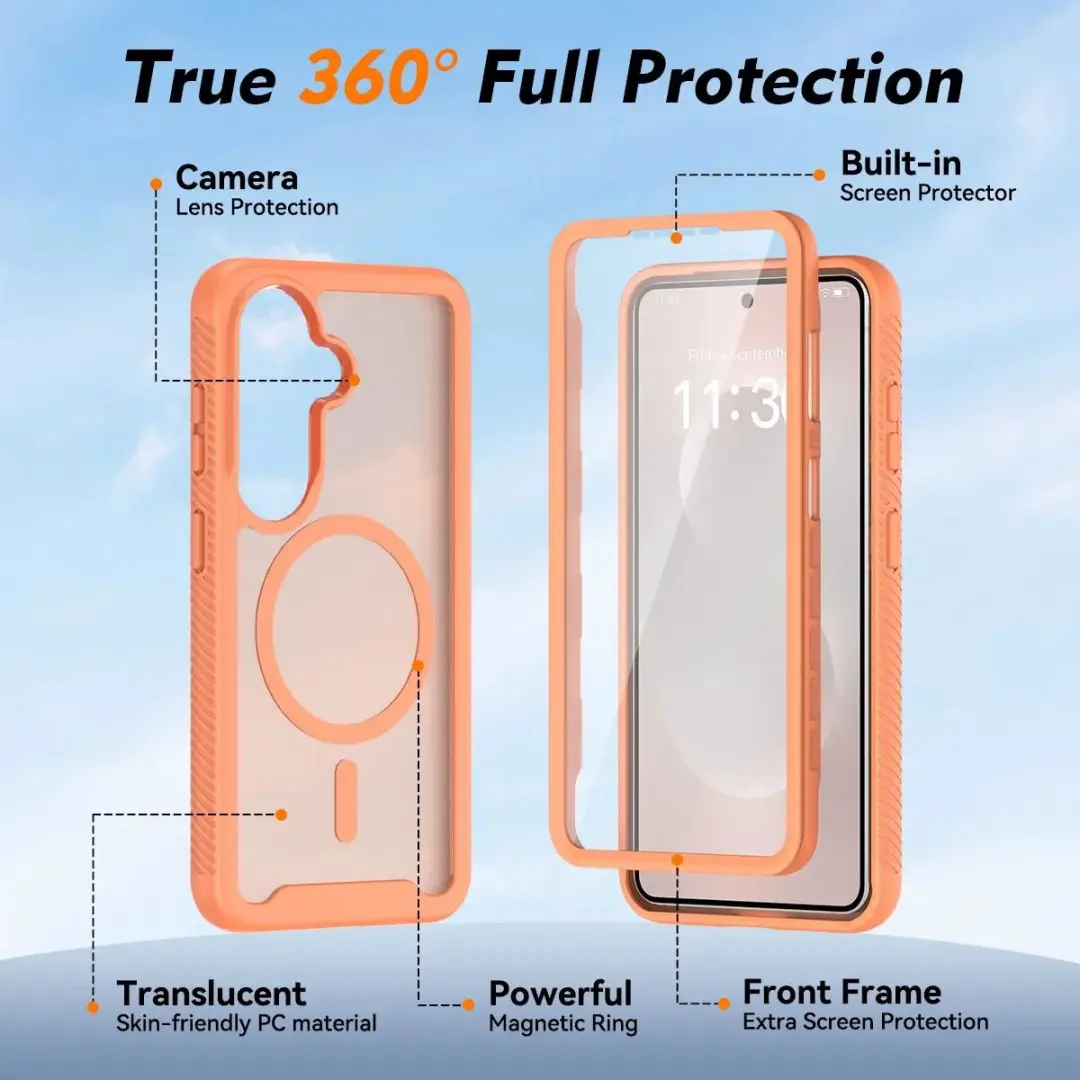 Selected Hoesje Samsung Galaxy S26 Matte Oranje - MagSafe