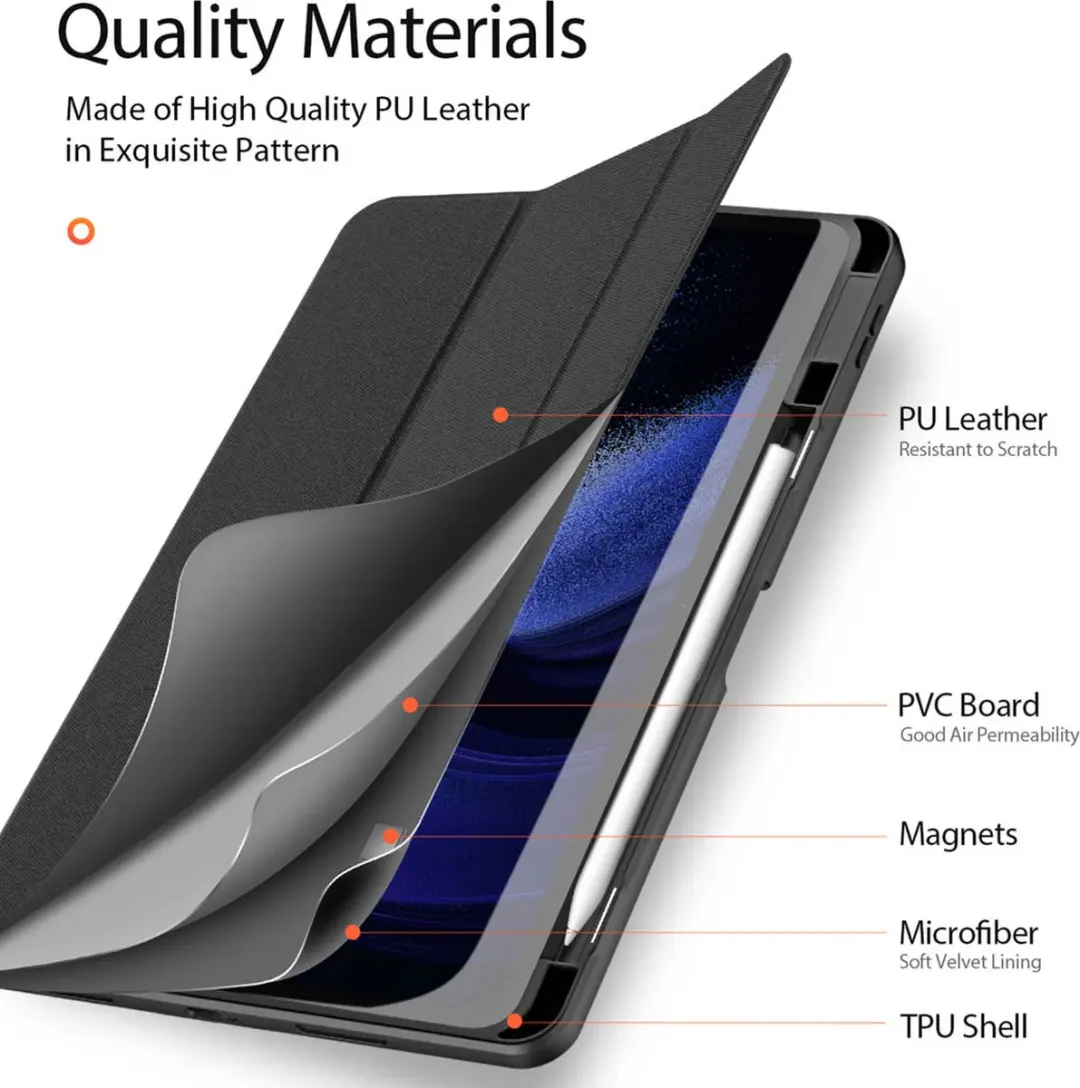 Dux Ducis Domo Tri-fold Tablethoes Xiaomi Pad 6/6 Pro SH00064382 - Zwart